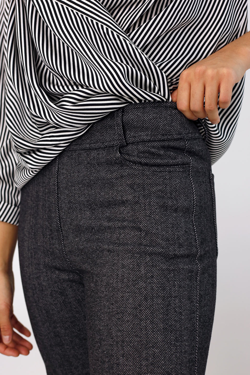 Herringbone Ponte Wide Flare - FINAL SALE