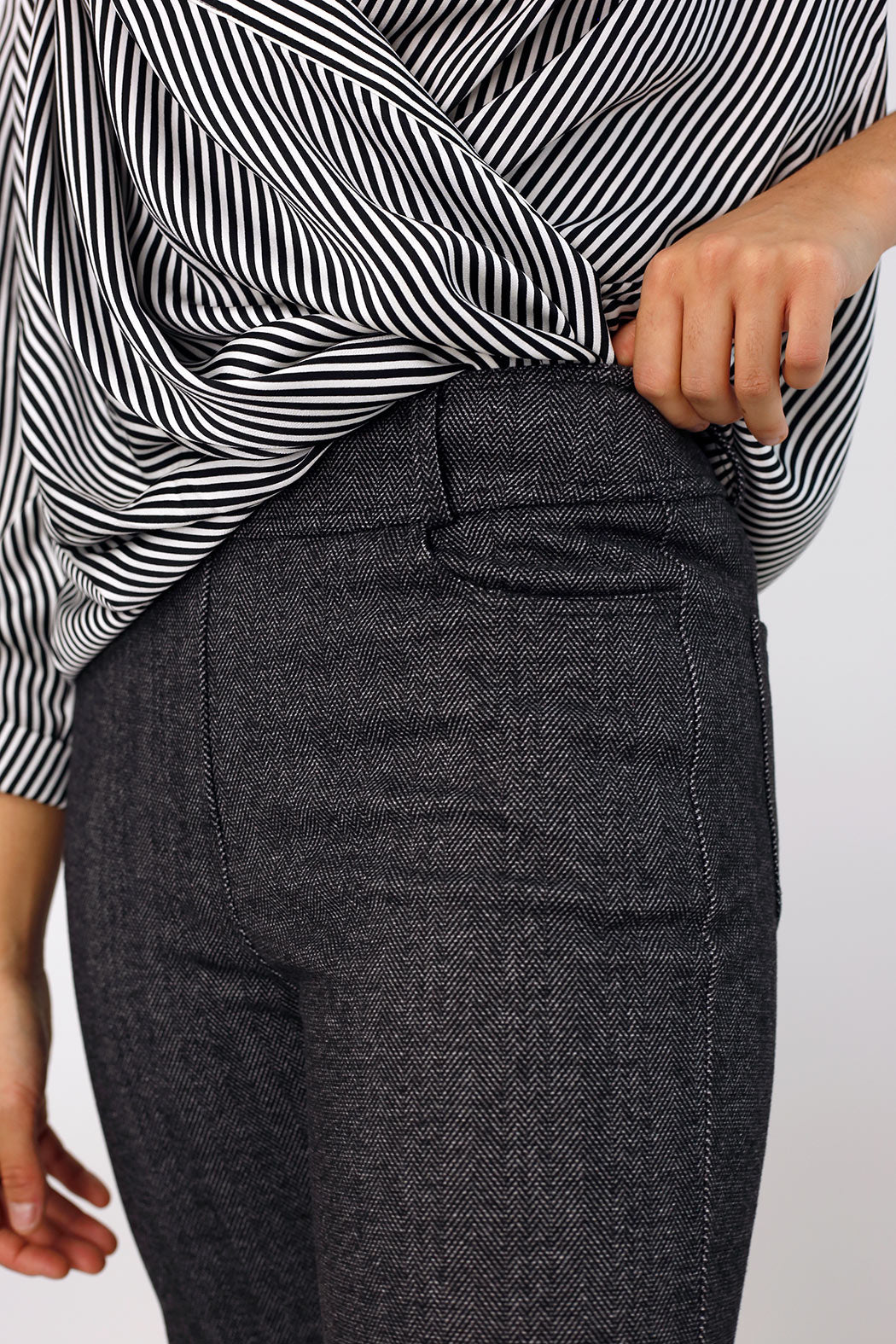 Herringbone Ponte Wide Flare - FINAL SALE