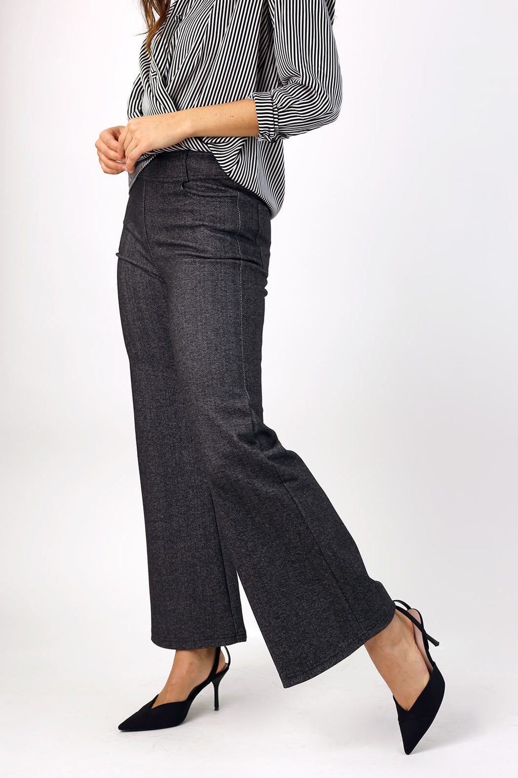 Herringbone Ponte Wide Flare - FINAL SALE