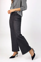 Herringbone Ponte Wide Flare - FINAL SALE