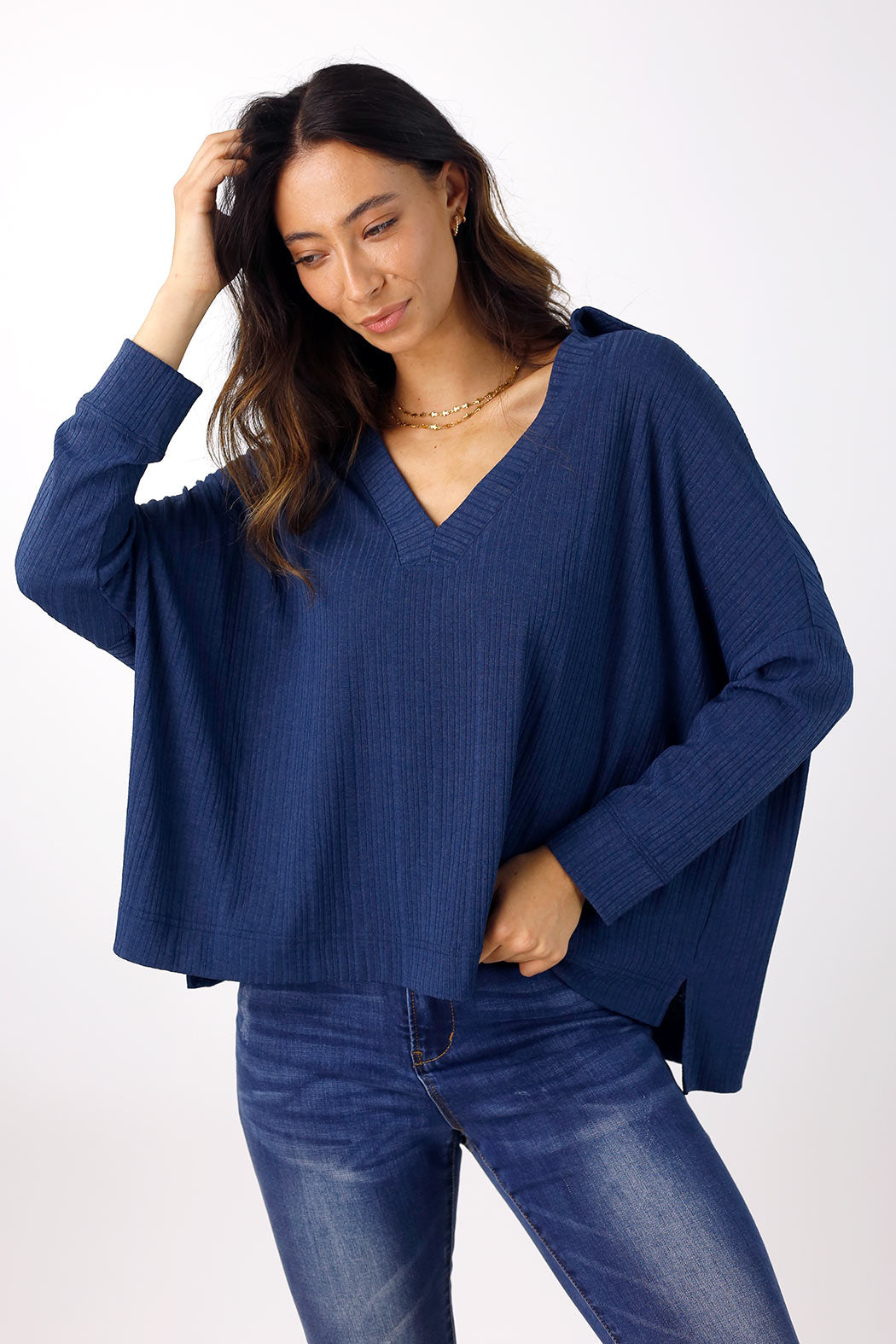 Navy Rib Pullover - SALE