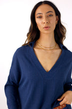 Navy Rib Pullover - SALE
