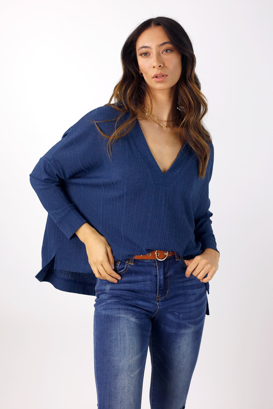 Navy Rib Pullover - SALE