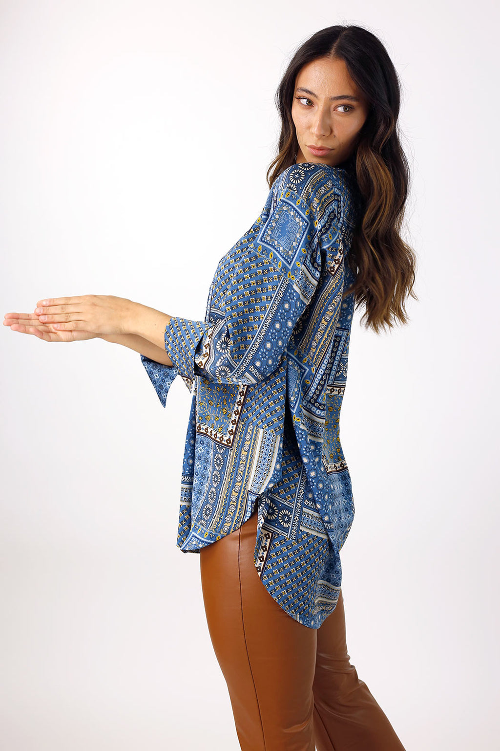 Patchwork Silky Darling Shirt - FINAL SALE