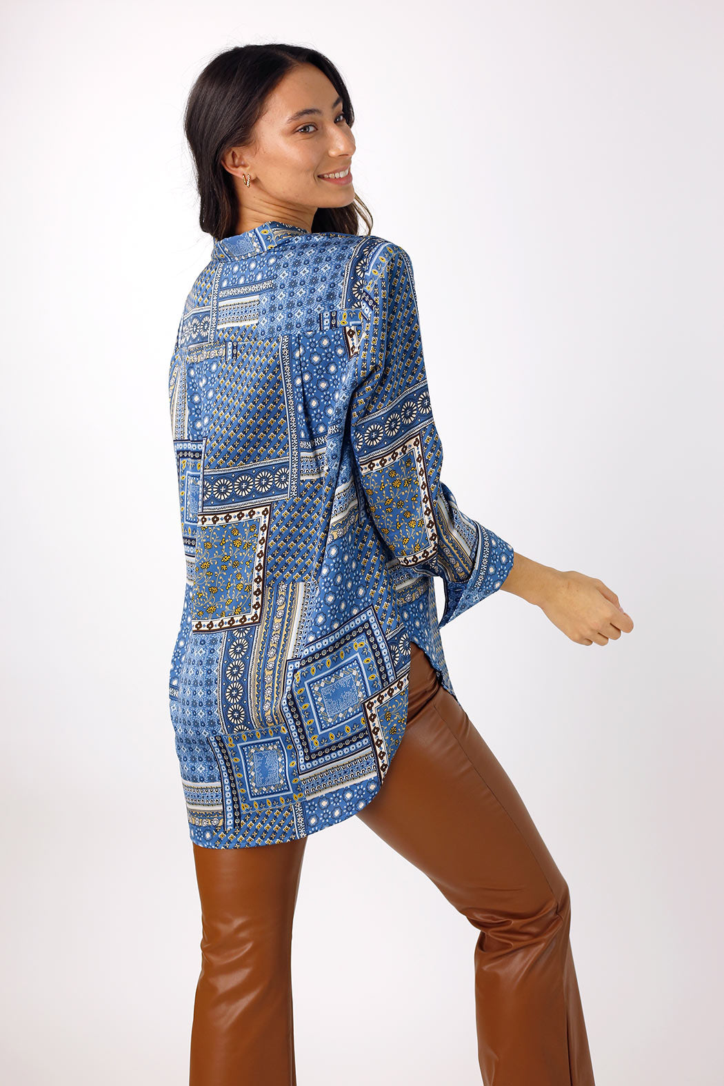 Patchwork Silky Darling Shirt - FINAL SALE