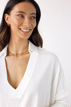 White Rib Pullover - SALE