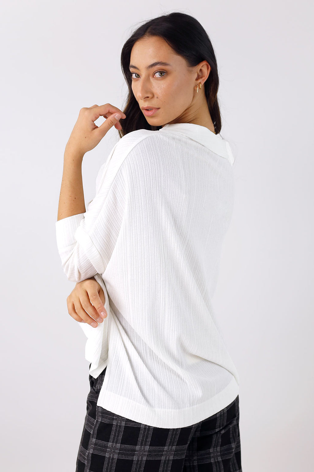 White Rib Pullover - SALE