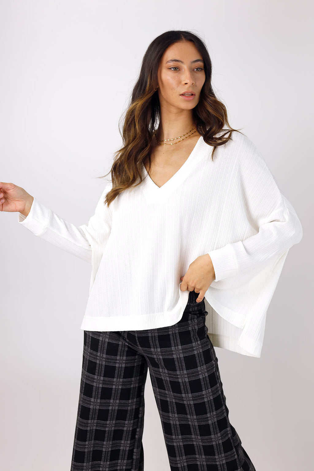 White Rib Pullover - SALE