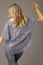 Silver Allure Sequin Top - SALE