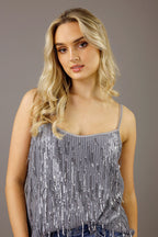 Silver Allure Sequin Cami