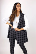 Charcoal Ponte Zippy Vest - FINAL SALE