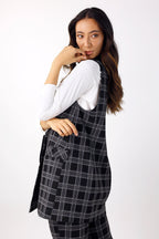 Charcoal Ponte Zippy Vest - FINAL SALE