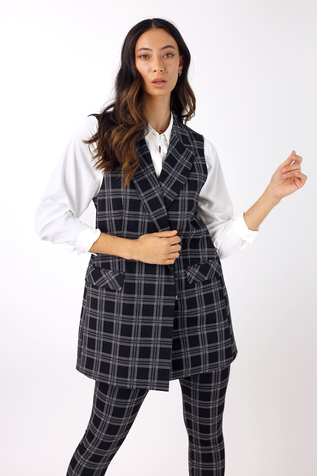 Charcoal Ponte Zippy Vest - FINAL SALE