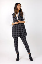 Charcoal Ponte Zippy Vest - FINAL SALE