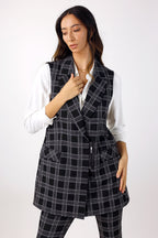 Charcoal Ponte Zippy Vest - FINAL SALE