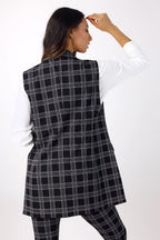 Charcoal Ponte Zippy Vest - FINAL SALE