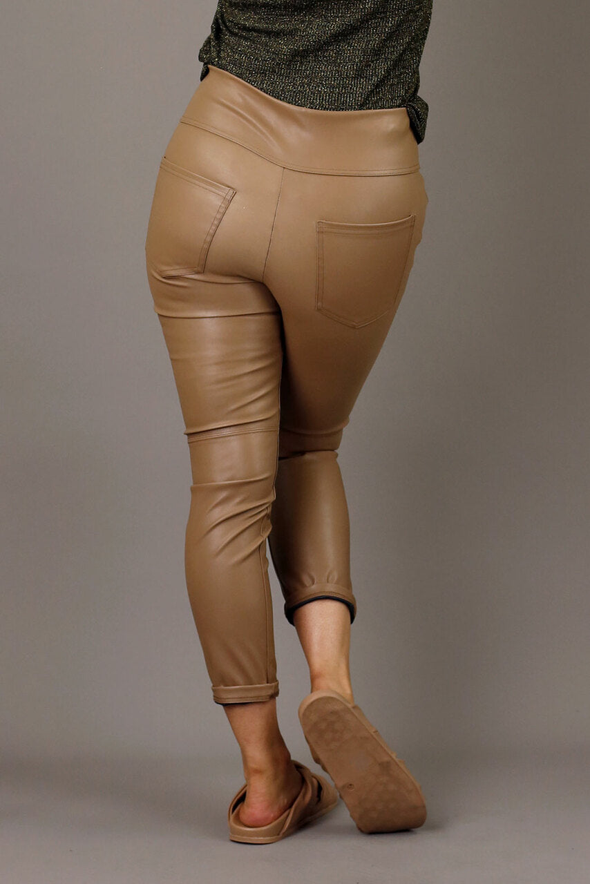 Mocha Faux Leather Pant - SALE