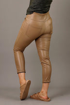 Mocha Faux Leather Pant - SALE