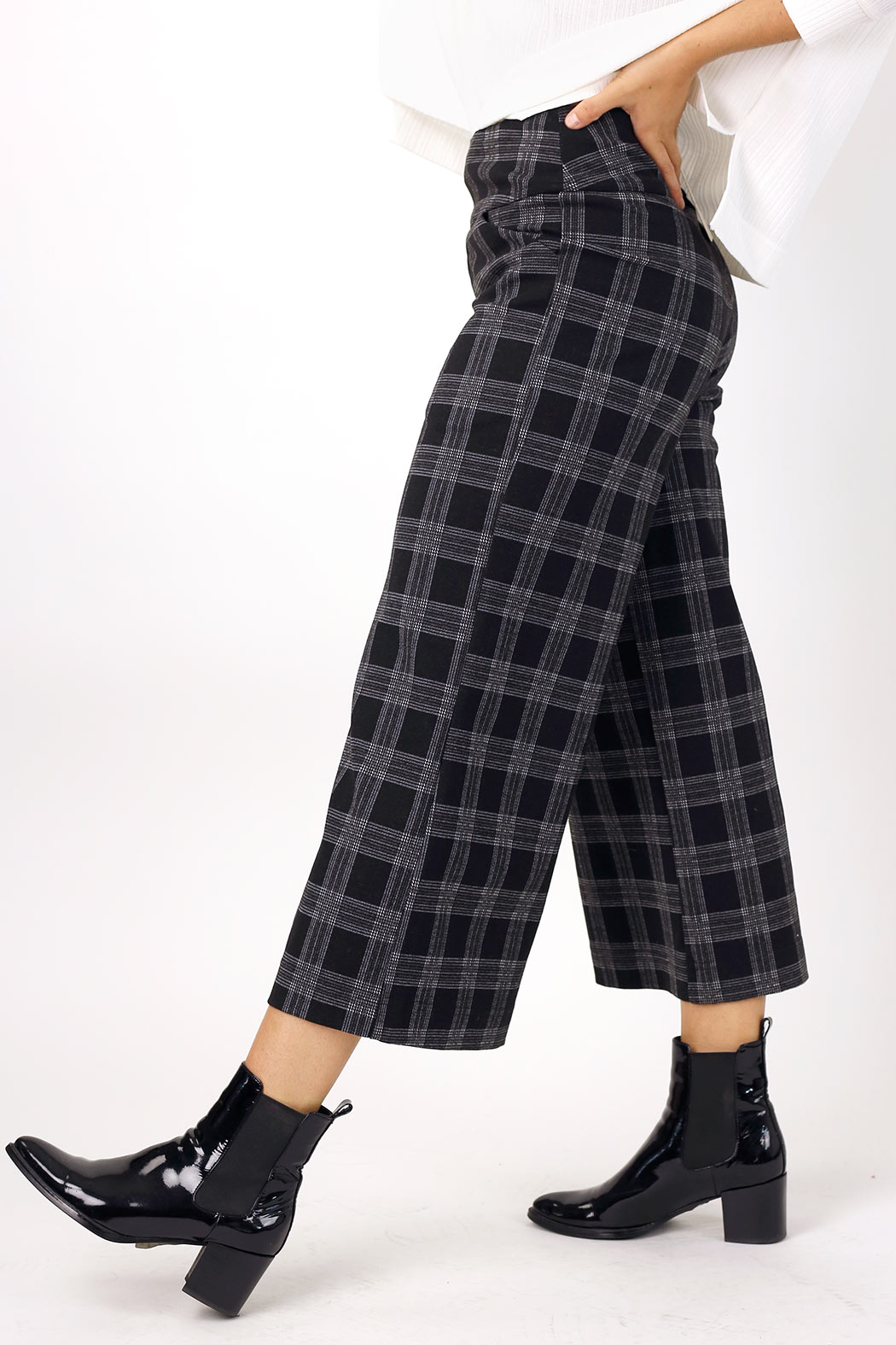 Charcoal Ponte Jet Culotte - SALE