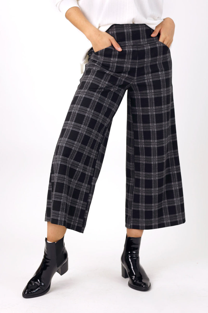 Charcoal Ponte Jet Culotte - SALE