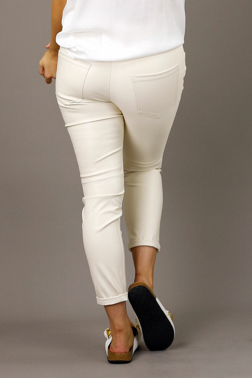 Ivory Vegan Leather Pant - FINAL SALE