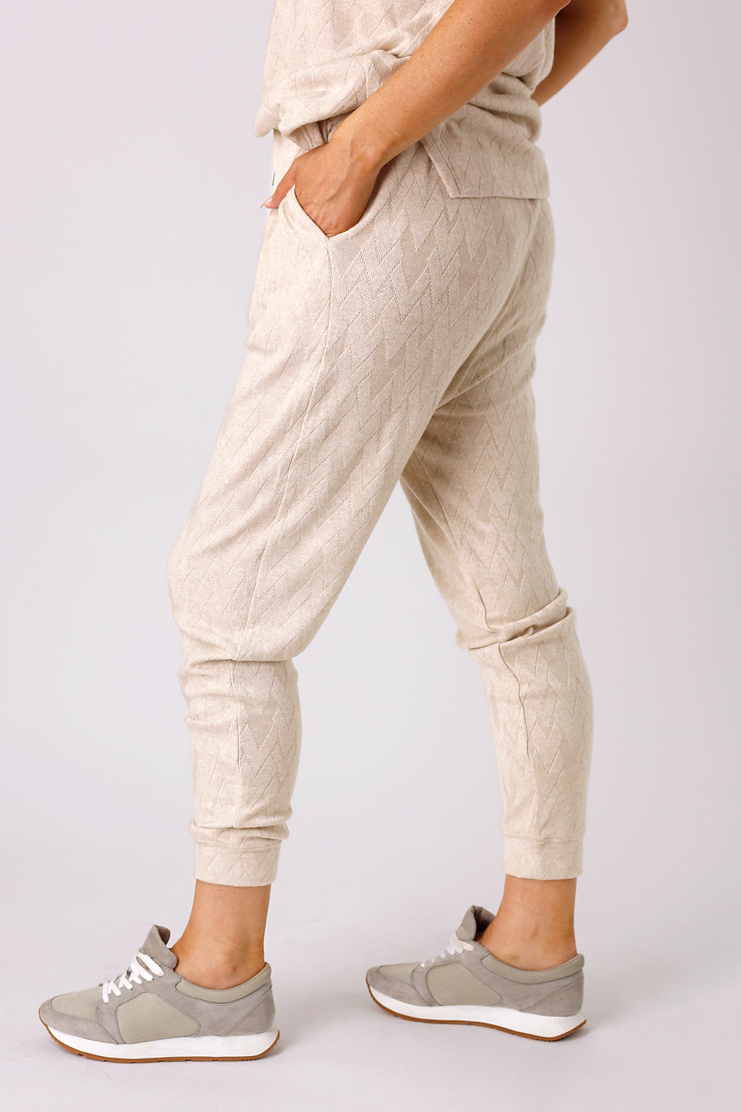 Oatmeal Cheveron Woolly Lounge Pant - FINAL SALE