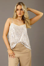 Ivory Allure Sequin Cami