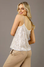 Ivory Allure Sequin Cami