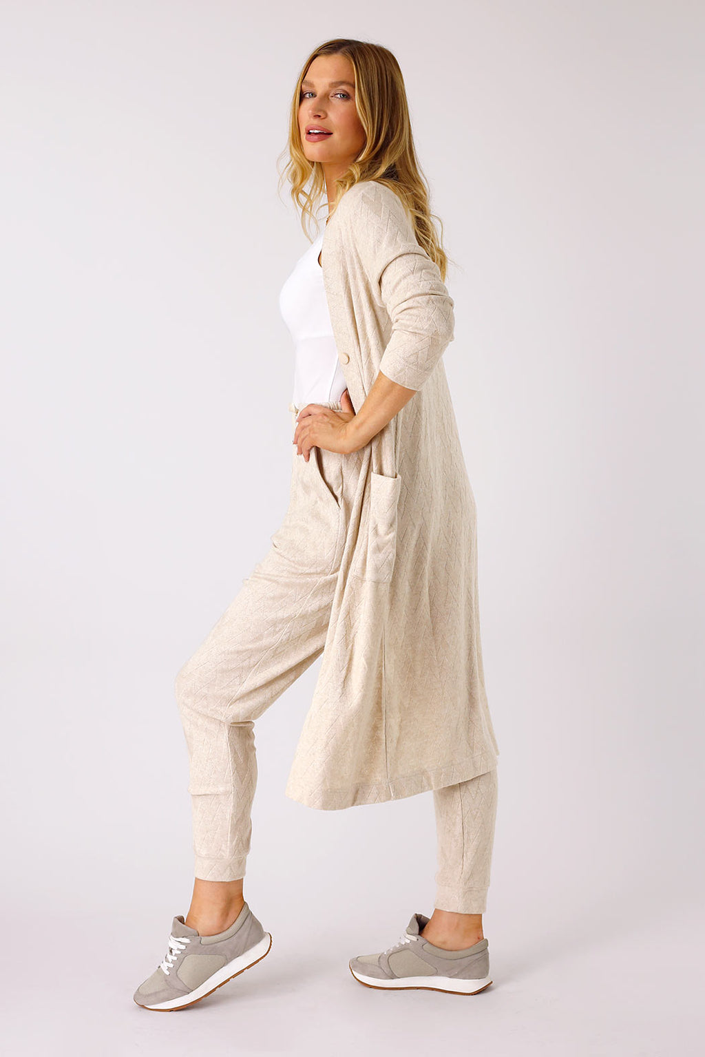 Oatmeal Luxury Woolly Sleek Cardi - FINAL SALE