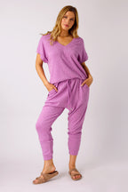 Fuschia Cable Boyfriend Woolly Top - FINAL SALE
