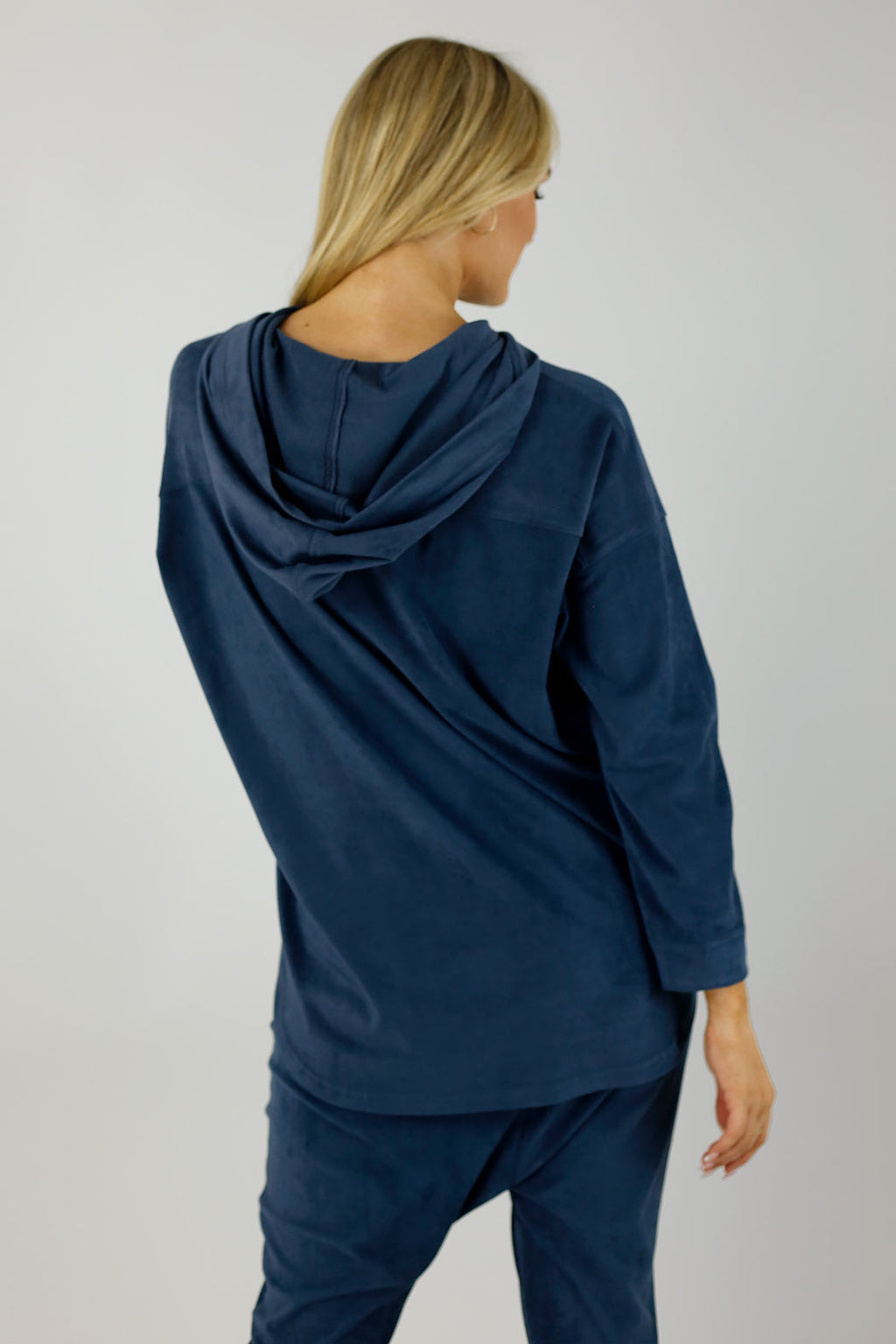 Blue Denim Slouch Hoodie - SALE