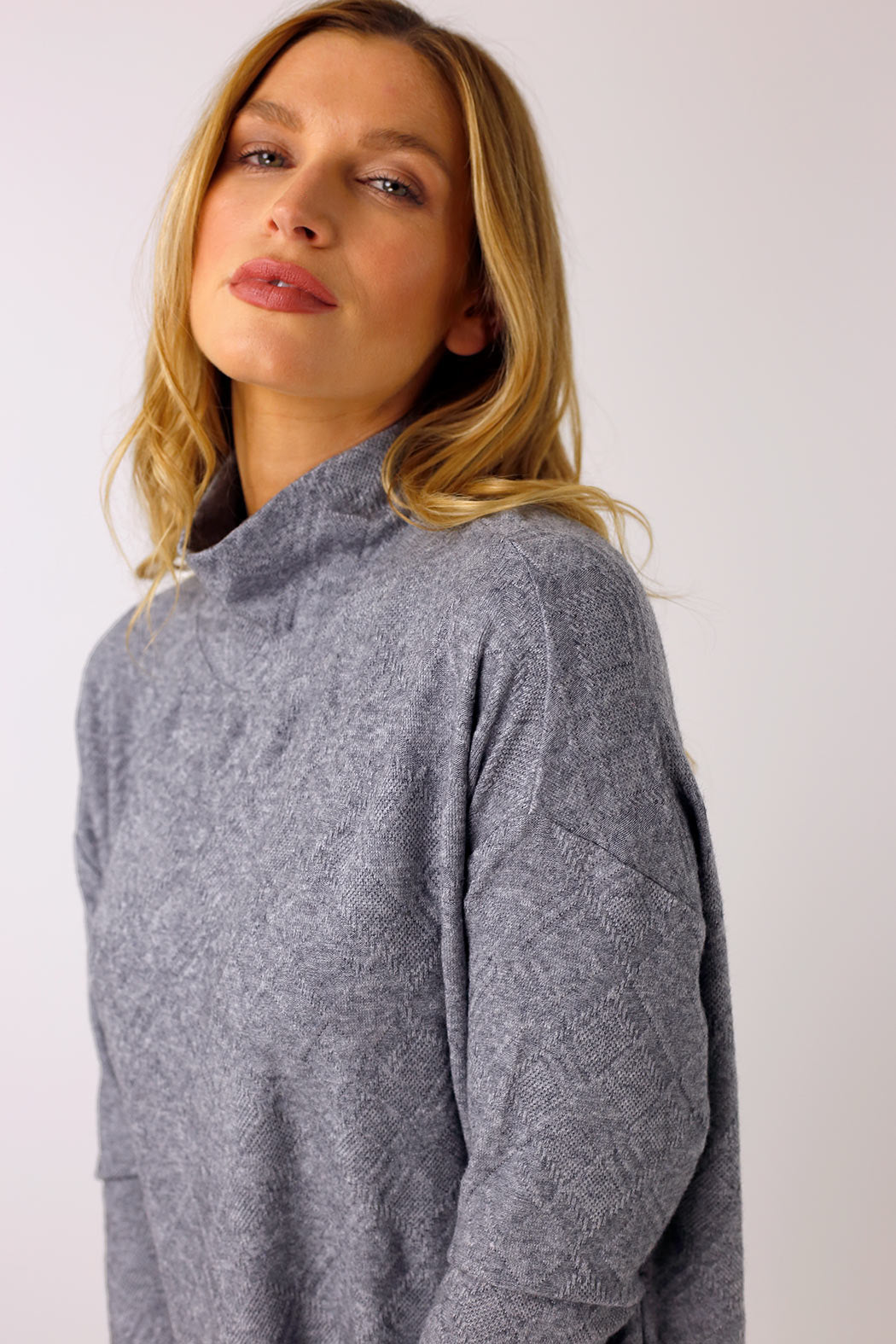 Grey Textured Valentina Jumper - FINAL SALE