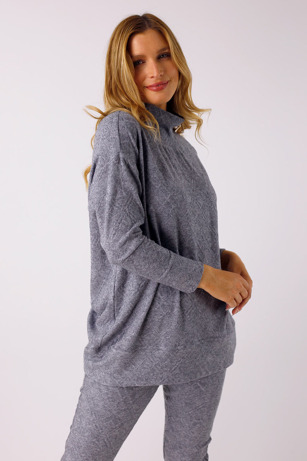 Grey Textured Valentina Jumper - FINAL SALE