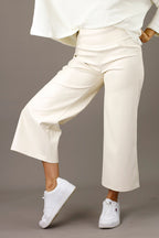 Ivory Faux Leather Culotte - FINAL SALE