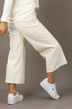 Ivory Faux Leather Culotte - FINAL SALE