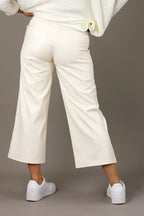 Ivory Faux Leather Culotte - FINAL SALE