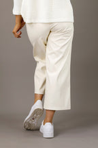 Ivory Faux Leather Culotte - FINAL SALE