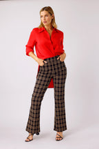 Red Silky Boyfriend Maxi Shirt - SALE