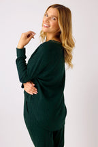 Teal Woolly Vee Jumper - FINAL