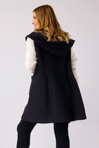 Black Soft Hooded Vest - FINAL SALE