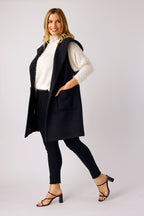 Black Soft Hooded Vest - FINAL SALE