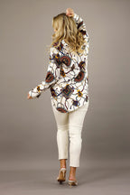 White Bridle Silky Boyfriend Shirt - SALE