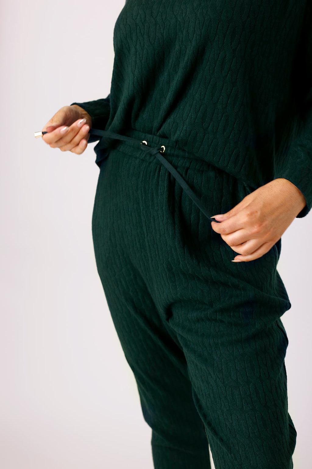 Teal Cable Woolly Lounge Pant - FINAL SALE