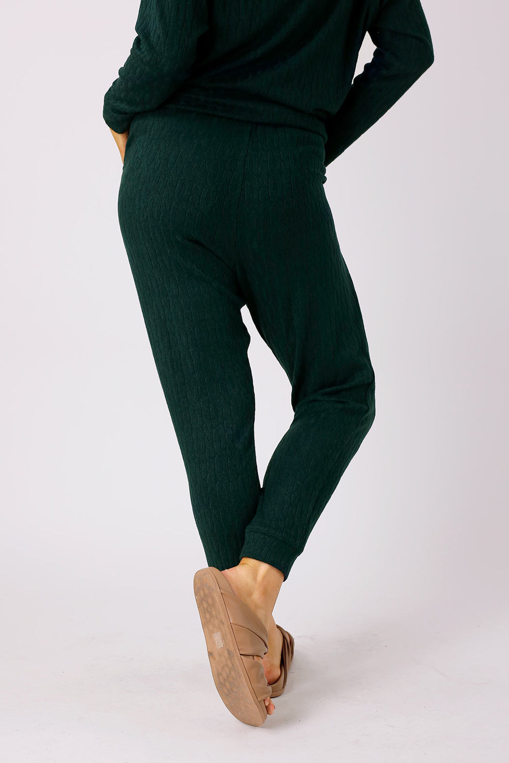 Teal Cable Woolly Lounge Pant - FINAL SALE