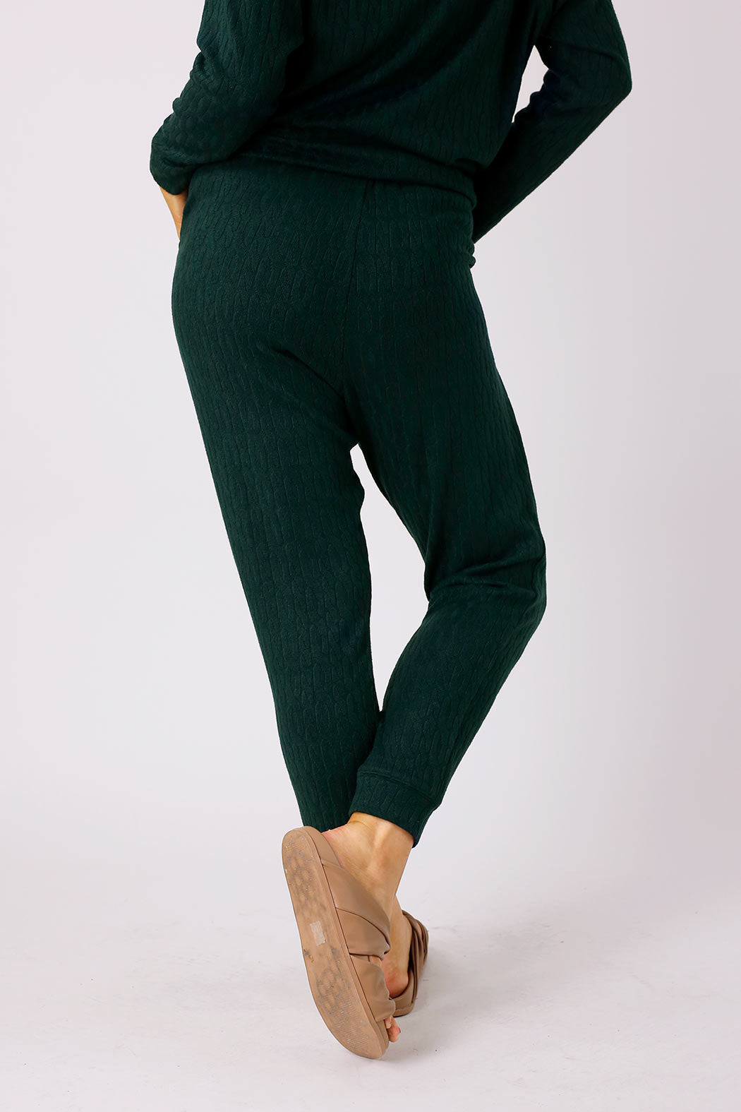Teal Cable Woolly Lounge Pant - FINAL SALE
