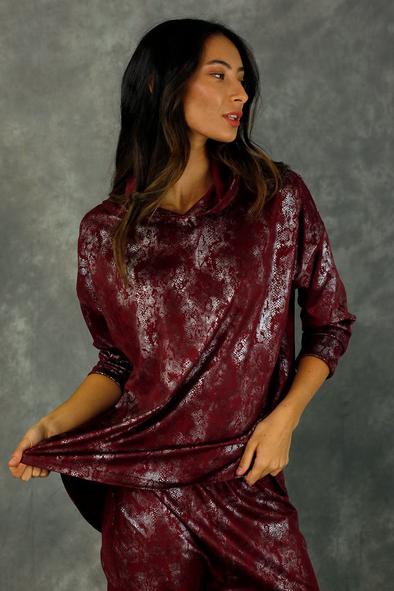 Red Slouch Hoodie - FINAL SALE