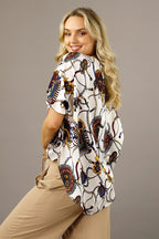 White Bridle Silky Slip-On Tee - SALE