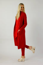 Red Luxury Sleek Cardi - FINAL SALE
