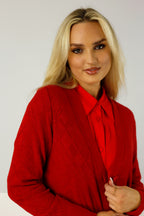 Red Luxury Sleek Cardi - FINAL SALE