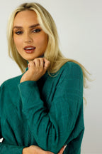 Teal Textured Valentina Jumper - FINAL SALE